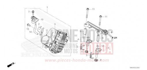 CORPS DE PAPILLON NC750XAM de 2021